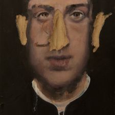 Empty head, 2017, oil on canvas, cm 15x10