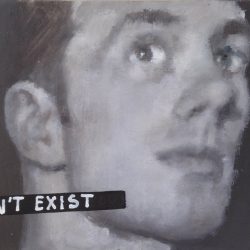 I don't exist, 2015, olio su tavola, cm 10x15