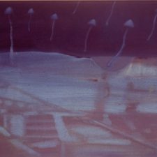 I funghetti possono tirare degli scherzi, 1998, oil on canvas, cm 30x40