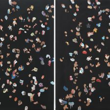 Constellations, 2010, diptych, tempera and oil on canvas, cm 70x100 each