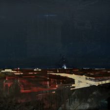 Daniele Galliano, Profondo rosso, oil on canvas, cm 90x110