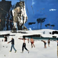 Daniele Galliano, Right Now, 2022, oil on canvas, cm 100x150