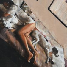 Daniele Galliano, "Pomeriggio dolce, assolato, terso", 2022, oil on canvas cm 50x40